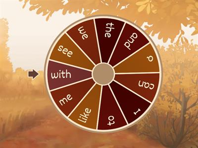 autumn wheel 13 sight words