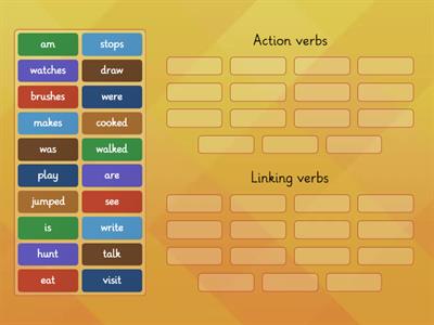 Entry Ticket: Review Action-Linking Verbs 