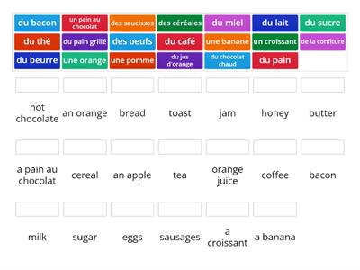  BREAKFAST FOODS (FRENCH)