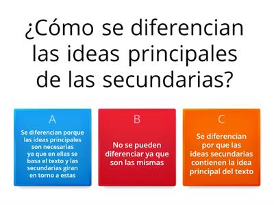 Copy of RECONOCER Y SUBRAYAR IDEAS PRINCIPALES Y SECUNDARIAS