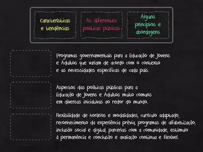 1. As diferentes políticas públicas para a Educação de Jovens e Adultos