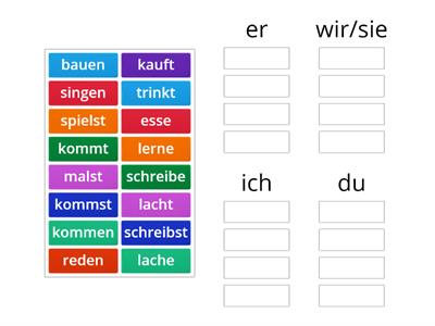 Verben konjugieren