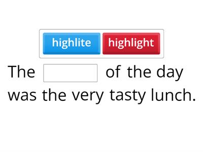 Cloze activity using -ight words