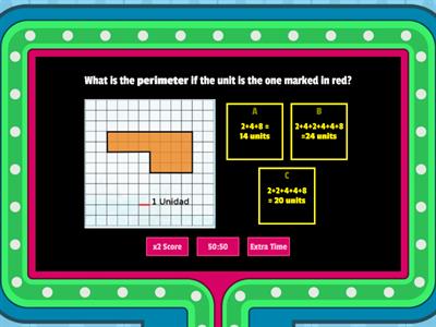 Perimeter of polygons: Taking into account that the perimeter is the sum of all the sides, choose the answer