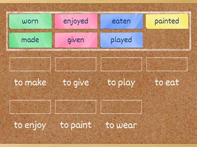 Match verbs to their past participle