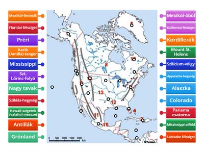 Észak-Amerika tájai, vízrajza (közép érettségi követelmény)