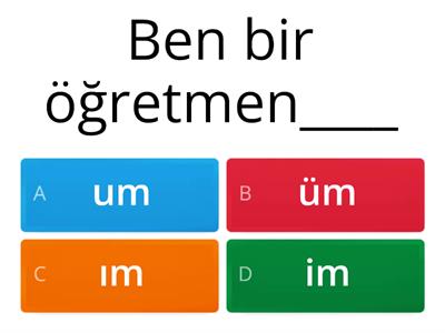 Turkish Suffixes Quiz