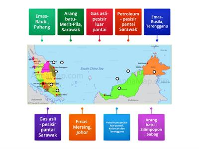 Dimanakah lokasi taburan sumber semula jadi tidak boleh baharu bagi mineral yang berikut?