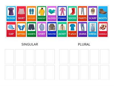 CLOTHES: singular/plural