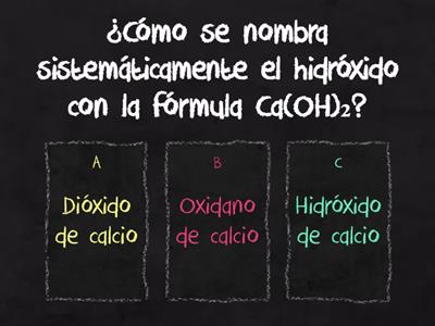 Nomenclatura de Hidroxidos {stock, sistematica y tradicional}