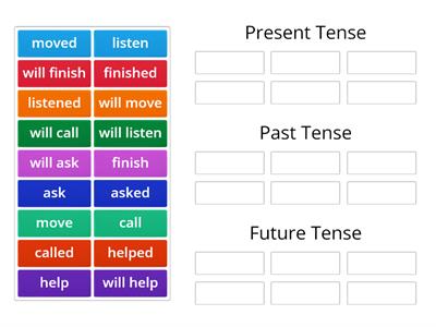 Regular Verb Tense Sort