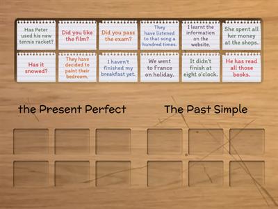 the Present Perfect and the Past Simple