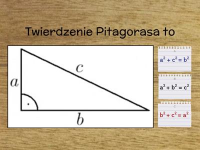 Gra matematyczna - Twierdzenie Pitagorasa