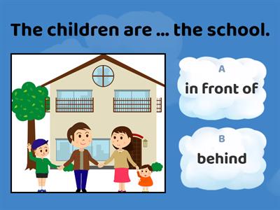 Prepositions (In front of or behind)