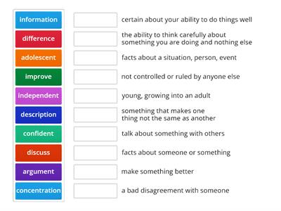 Noun suffixes -ment, -ion, -ence