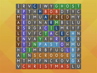 Christmas Carol word search