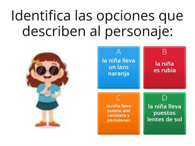 Descripción de personajes