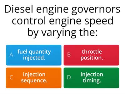 Fuel Systems Big Quiz (Recap)