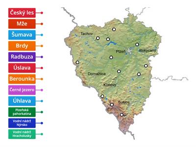 Plzeňský kraj povrch vodstvo