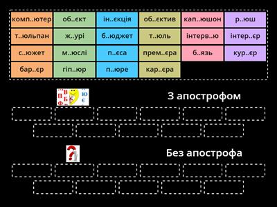 6 клас Правопис апострофа у словах іншомовного походження