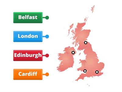UK Capitals map