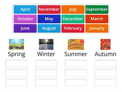 Seasons/months