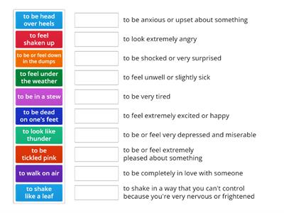 Idioms for emotions