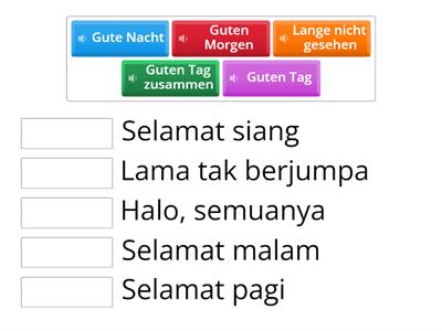 Game Match Up: Introducing and Greeting in German