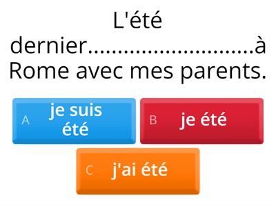 Quiz Passé composé