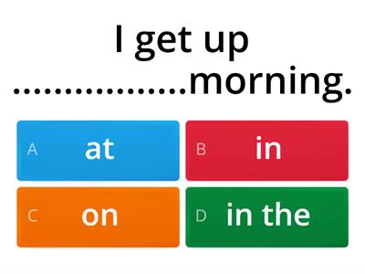 preposition of time B5