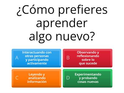 ... Y cual es tu tipo de Aprendizaje?