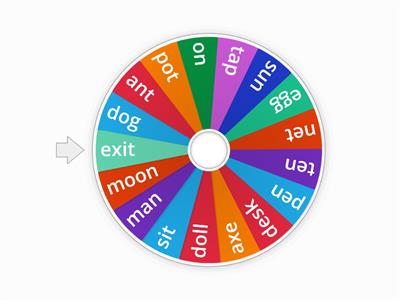 spin the wheel simple words