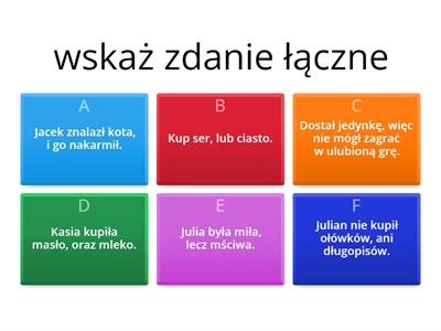 zdania współrzędne złożone