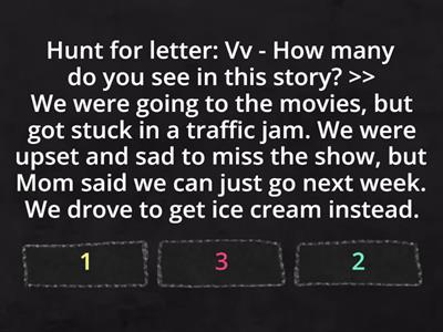 Letter Hunt > Quiz - Vv