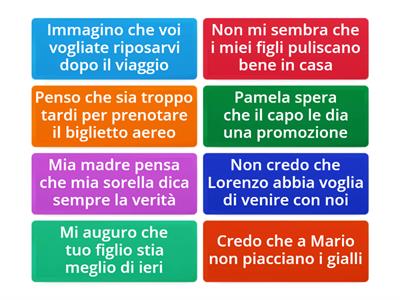 Congiuntivo imperfetto