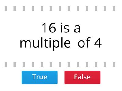 MHS Multiples - True or False