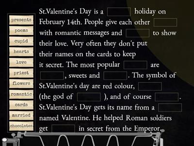 Valentine's Day short text A1-A2