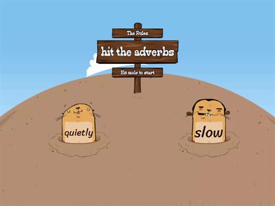 adverbs - Whack A Mole Game