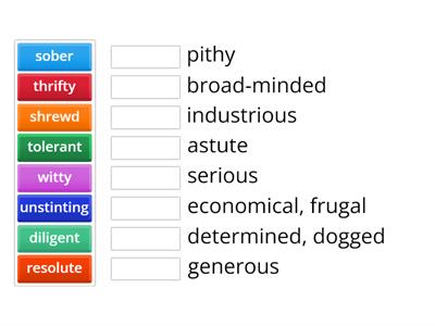 IELTS Vocabulary. Personality 1.3