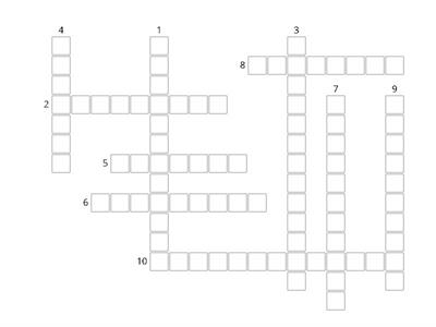 Emotion Crossword puzzle