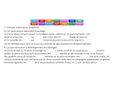 H7- La leçon sur l'empire romain entre paix et prosperité