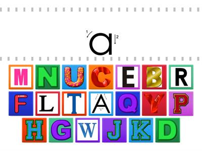 Match the UPPER CASE letter with lower case letter 