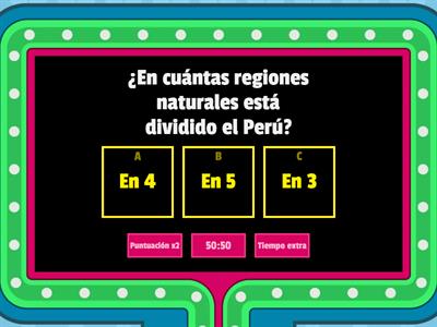 REGIONES NATURALES DEL PERÚ