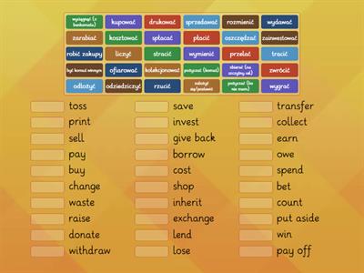 Money - verbs