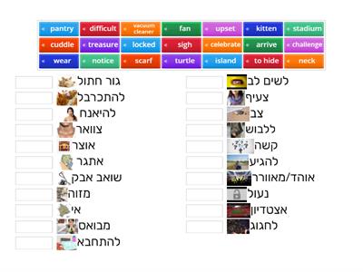 English Hebrew Vocabulary 
