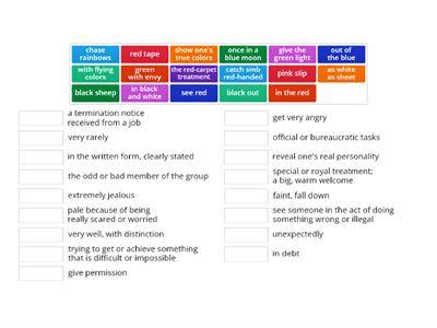 COLOR IDIOMS