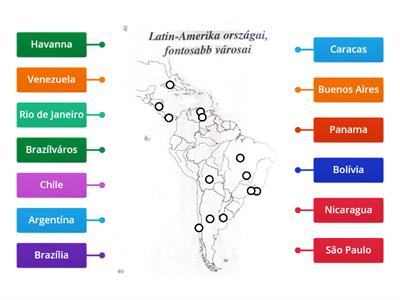 Latin-Amerika országai, fontosabb városai