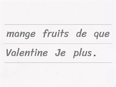 Les comparatifs en français