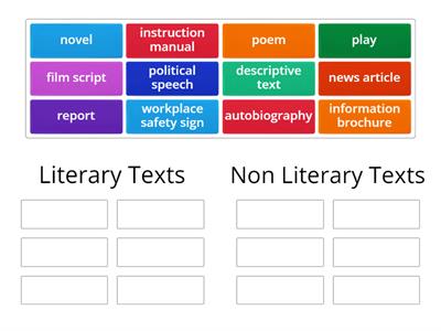 Literary and non-literary texts 