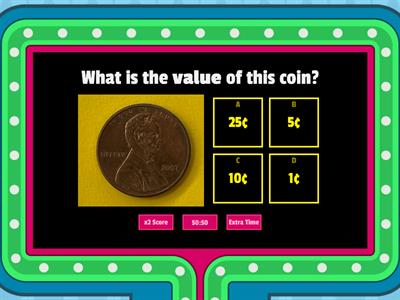 Coin Identification Challenge Game Show